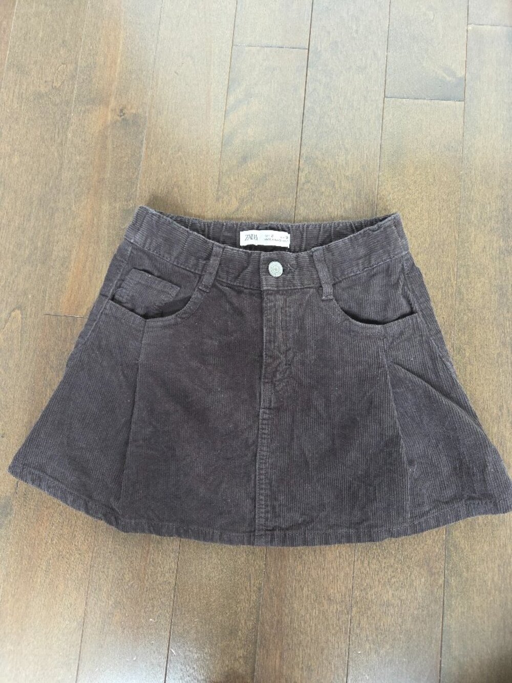 Zara grey corduroy skirt